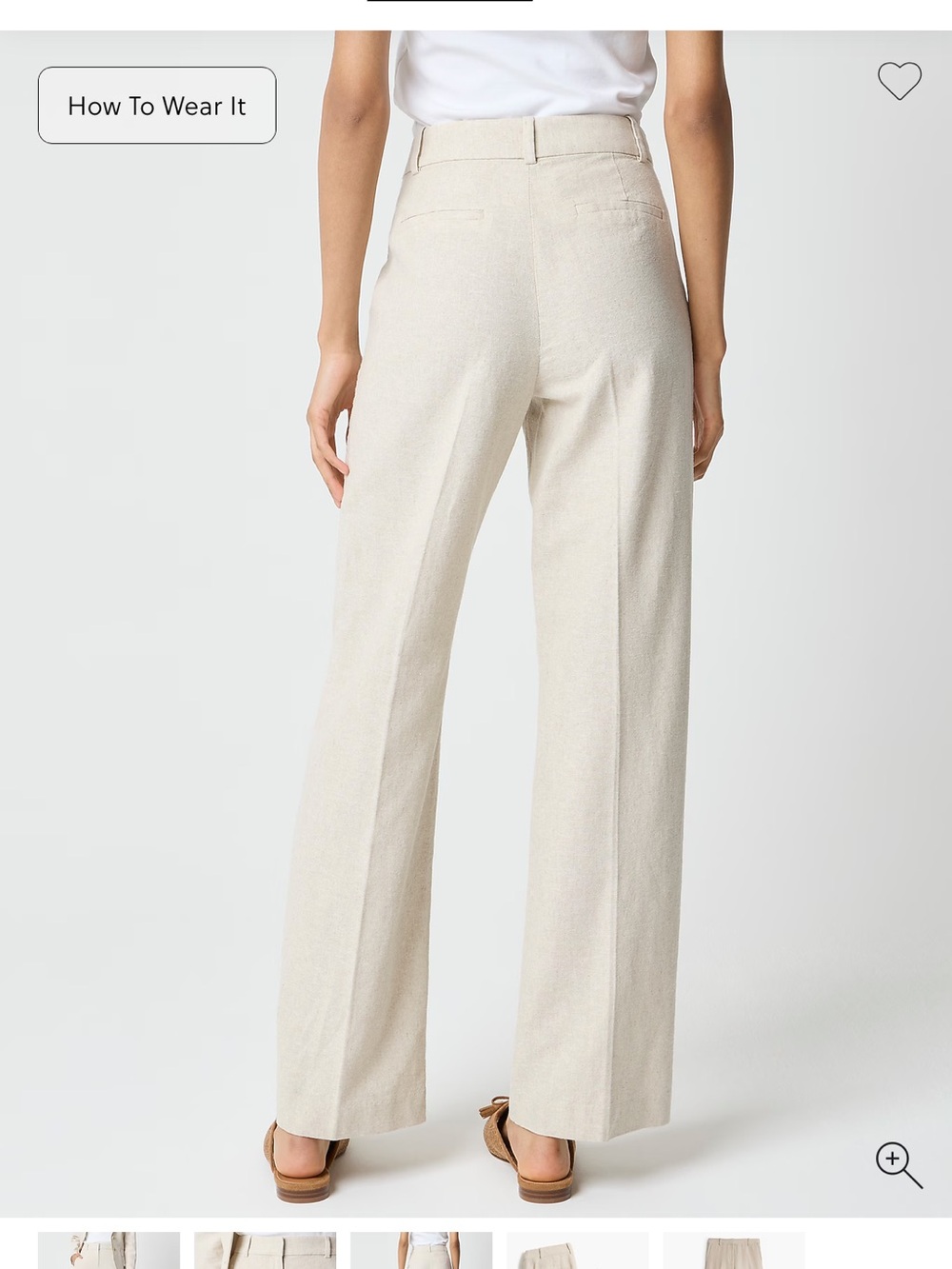 J. Crew Linen-blend Remy full-length wide-leg pant - Picture 2 of 12